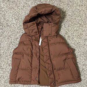 Lululemon Athletica Brown Puffer Jacket Quilted Design Water-Resistant